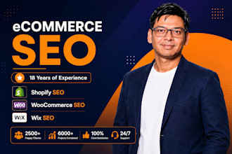 do ecommerce monthly SEO for shopify, woocommerce wix stores