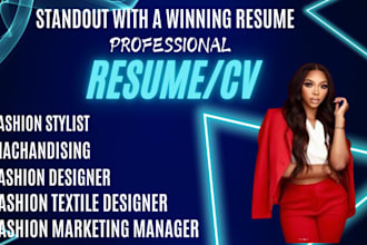 craft fashion designer stylist barber model art director resume cv within hours