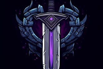 design custom fantasy, rpg, sci fi animated game logo