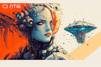 create sci fi illustrations