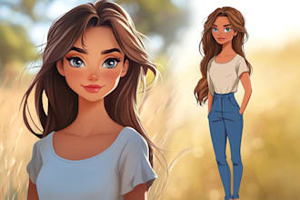 draw simple cartoon line art illustration