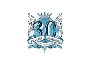 make modern anniversary logo for your business
