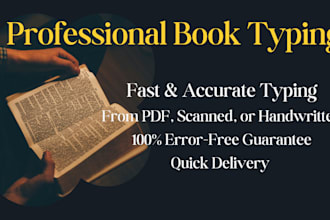 do professionally book typing