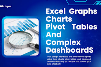 make excel graphs charts pivot tables and complex dashboard