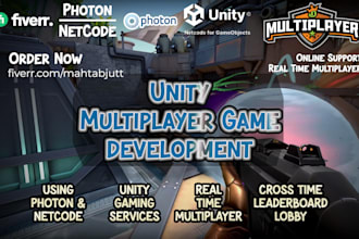 develop 2d 3d unity multiplayer game using photon or netcode