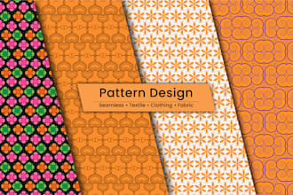 do unique seamless,repeat pattern, fabric design
