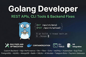 develop or fix golang backend, rest apis, and cli tools