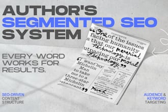 write SEO articles, blog posts for your website as a marketing copywriter