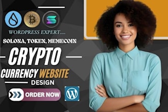 design crypto website crypto token landing page crypto solona memecoin website