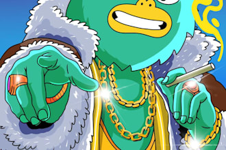 draw meme coin art, funny meme, crypto meme  art, solana meme coin