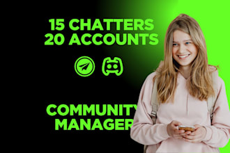 be your crypto chatter mod community manager for telegram or discord