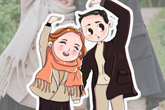 design your character as a cute chibi illustration