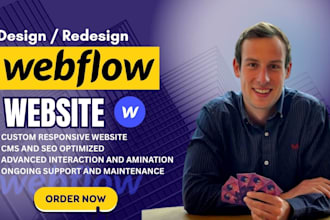 develop, design and redesign webflow website, convert figma to webflow