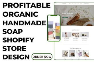 design profitable organic soap store handmade soap shopify store design