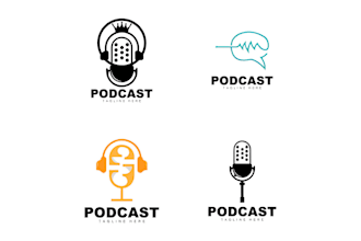 provide unique podcast cover art music studio and podcast logo for your business
