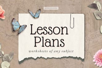 design engaging lesson plans and worksheets of any subject