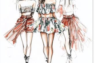 draw fashion illustrations and fashion collections