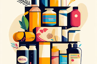 draw professional product illustrations line art