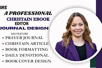edit,format, design christian ebook, prayer book journal , daily devotion on kdp