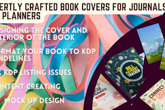 design journal  book cover, any planner and checklists