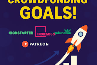crowdfunding promotion for kickstarter, indiegogo, gofundme, patreon promotion