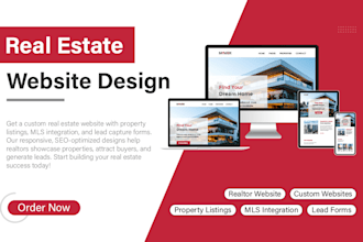 develop a custom real estate website with property listings