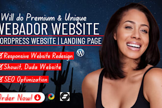 design or redesign webador website, odoo design, duda website, canva to wix