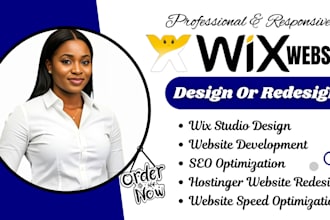 design or redesign wix website development, hostinger, showit, wix studio, odoo