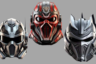 custom 3d mask, 3d helmet, cosplay mask helmet 3d mask for 3d printing