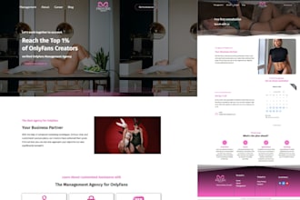create onlyfans agency website, onlyfans management website, modeling website