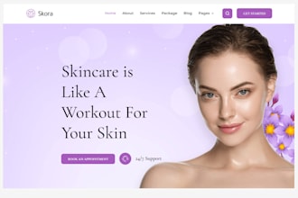 design skin care website skin care shopify store beauty website skincare website