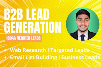 do b2b lead generation, web research, and email list building