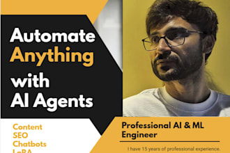 do ai automation, ai agents, chatbots, SEO content, lora
