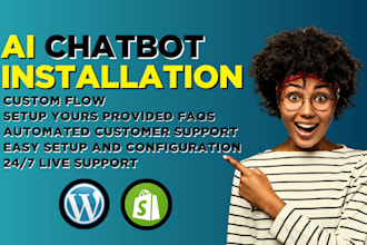 setup an ai chatbot plugin for wordpress website and shopify website using tidio