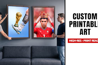 create a custom printable wall art