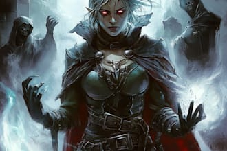 draw best fantasy horror art and horror character art