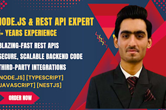 develop and optimize your node js backend and rest API