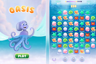 design high quality 2d game icons, props, and UI elements