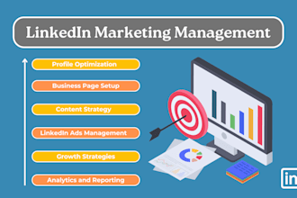 be your linkedin marketing manager for profile and business page