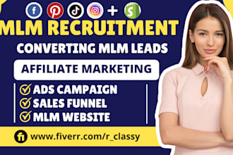 build mlm recruitment sales funnel, mlm promotion, mlm, affiliate sales funnel