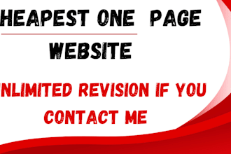 develop a one page website perfect for small or new businesses