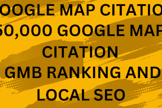 do 50,000 google citations to improve gmb ranking and visibility