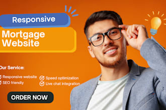 design a professional mortgage website with wordpress, wix, or squarespace