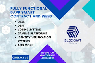 deploy web3 dapp,solidity smart contract, blockchain website,wallet app, dex p2d