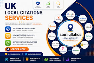 build UK local citations for google maps and local SEO