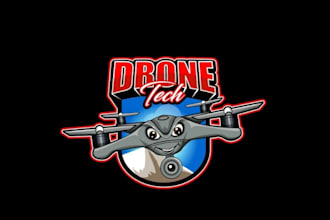 design high quality drone mascot logo with unlimited revision