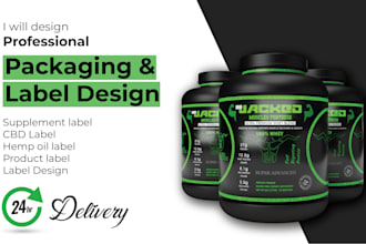 design eye catching cbd, supplement and product labels