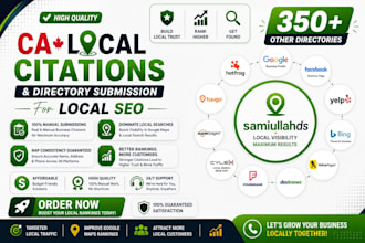 build canada local citations for google maps and local SEO