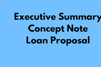 do loan proposals, executive summary and concept note for your startup