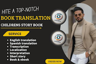 write translate book ebook transcription translation childrens story book